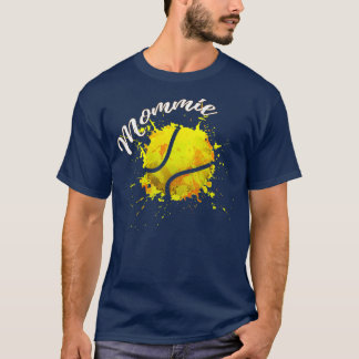 T-shirt Mommie de baseball coloré