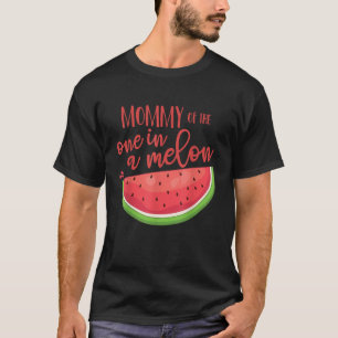 T-shirt Mommy Birthday One in a Melon Watermelon Theme Boy