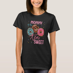 T-shirt Mommy Of The Sweet Ten 10th Donut Anniversaire Fêt