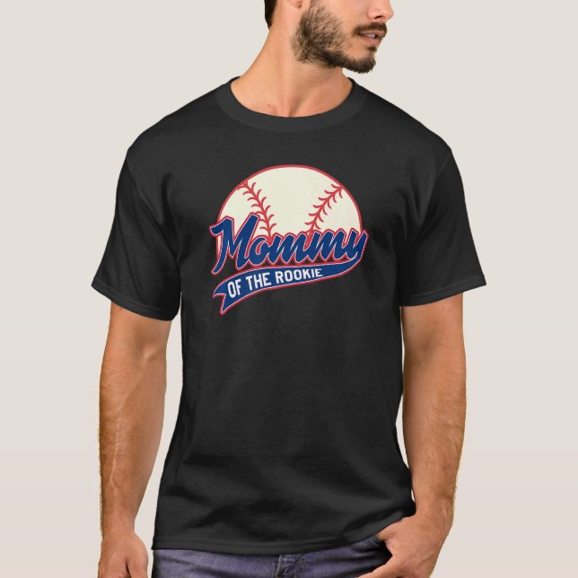 T-shirt Mommy Rookie Anniversaire de baseball correspondan (Devant)