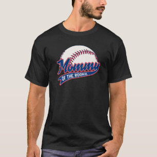T-shirt Mommy Rookie Anniversaire de baseball Thème de la 