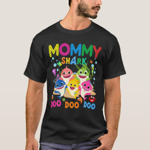 T-shirt Mommy Shark Cadeau mignonne bébé requin Famille 