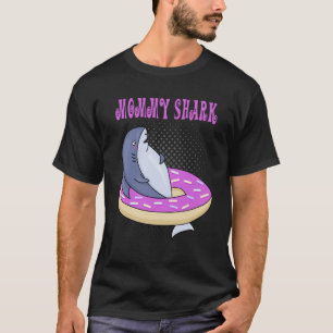 T-shirt Mommy Swimming Shark Donut mignonne Merch