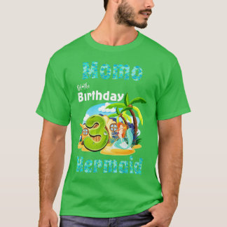 T-shirt Momo De Mignonne Sirène Du 3E Anniversaire