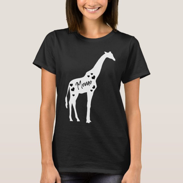 T-shirt Momo Giraffe Fête des mères Safari Zoo maman (Devant)