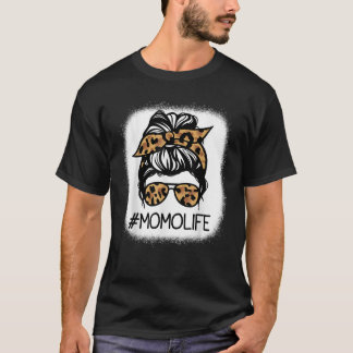 T-shirt MOMO Leopard Messy Bun Fête des Mères pour Grand-M