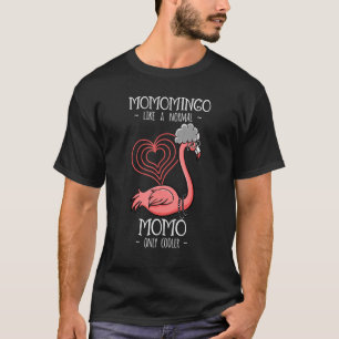 T-shirt Momomingo Momo Flamant rose Mère Maman Maman