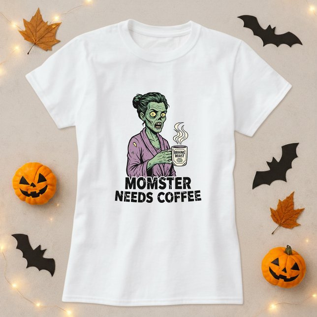 T-shirt Momster a besoin de café Chemise d'Halloween; Cade (Créateur téléchargé)