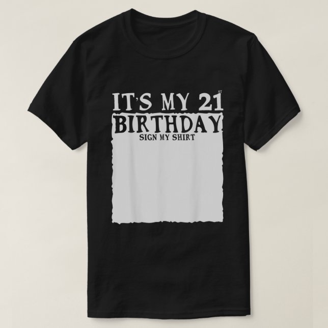 T-shirt Mon 21 Anniversaire Fête C'Est Mon 21E Anniversair (Design devant)
