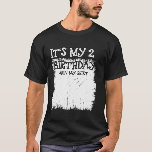 T-shirt Mon 2e anniversaire Signe C'est mon Anniversaire d (Devant)