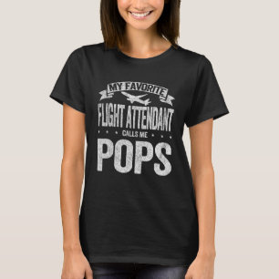 T-shirt Mon Agent De Vol Préféré M'Appelle Grand-Père Pops