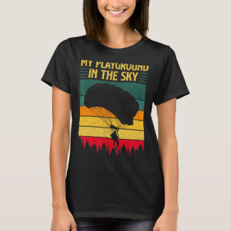 T-shirt Mon Aire De Jeu Est Le Ciel Skydiving