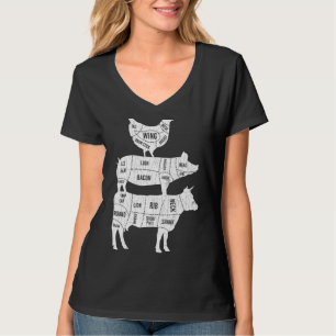 T-shirt Mon alimentation Pyramide vaches mûres animal Grap