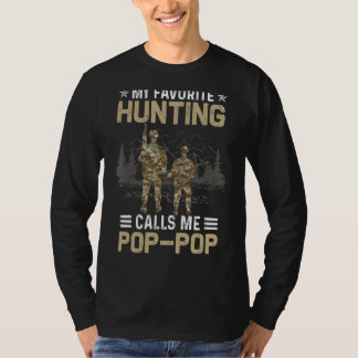 T-shirt Mon ami de chasse favori appelle Pop Pop Hunter Gr