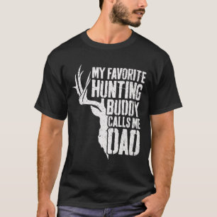 T-shirt Mon ami de chasse préféré m'appelle Papa Chasseur