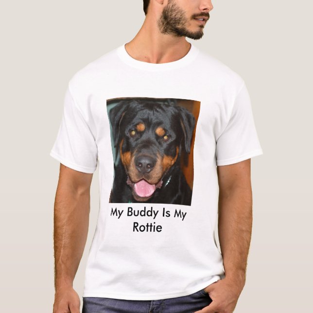 T-shirt Mon ami est mon Rottie (Devant)