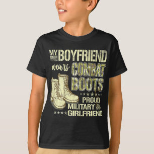 T-shirt Mon ami Porte Des Bottes De Combat - Militaire Gir