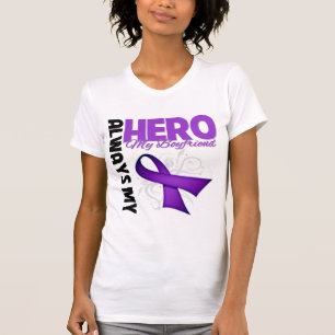 T-shirt Mon ami toujours mon héros - ruban pourpre