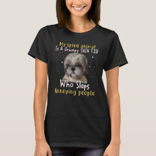T-shirt Mon Animal D'Esprit Est Un Chih Grumpy Tzu Shih Tz