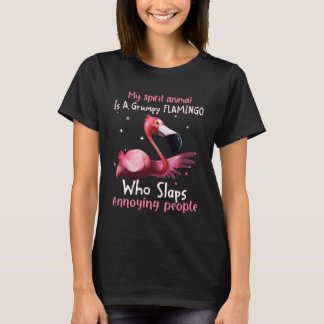 T-shirt Mon Animal D'Esprit Est Un Flamant rose Grave Qui 