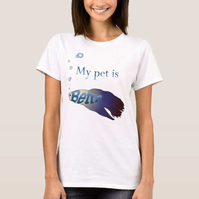 T-shirt Mon animal familier est Betta (Devant)