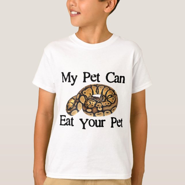 T-shirt Mon animal familier peut manger votre animal (Devant)