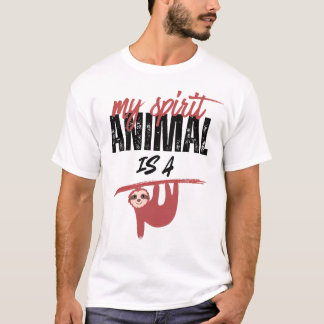 T-shirt Mon animal spirituel est un paresseux _ citations