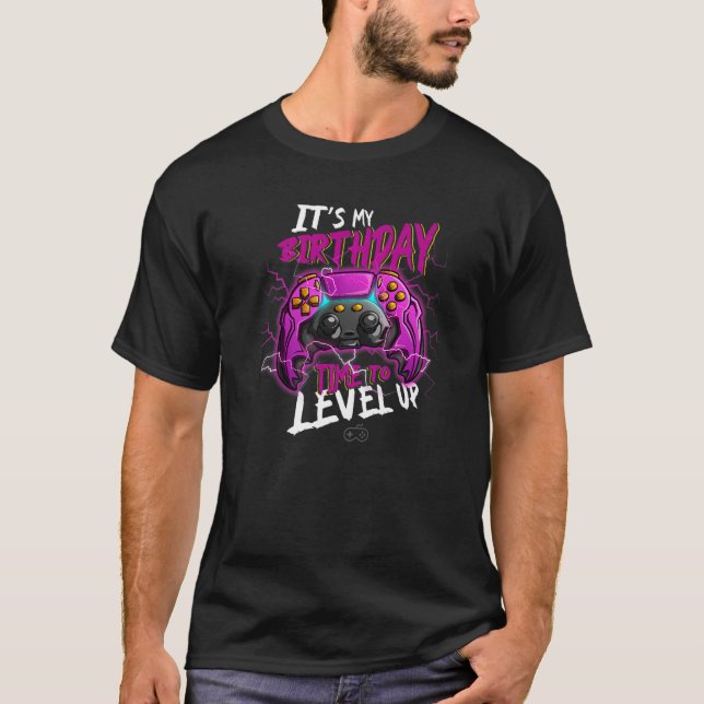 T-shirt Mon Anniversaire Pour Augmenter Le Joueur Annivers (Devant)