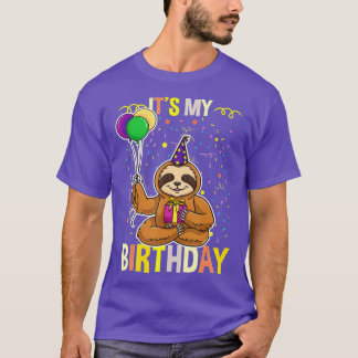 T-shirt Mon Anniversaire Sloth Animal