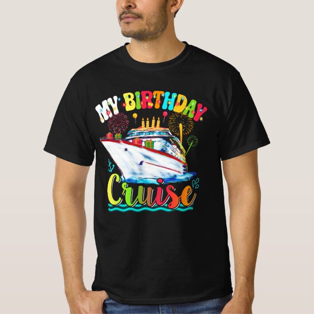 T-shirt Mon Anniversaire Voyage de croisière de bateau de  (Devant)