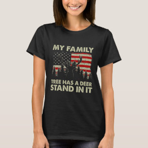 T-shirt Mon Arbre Familial A Un Deer Stand Dans Il Chasse