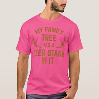 T-shirt Mon arbre généalogique a un stand de cerf pour la