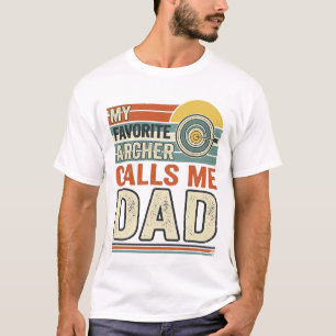 T-shirt Mon archer préféré m'appelle papa design vintage_1