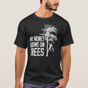 T-shirt Mon Argent Cultive Sur Arbres Arboristes Arbre Esc