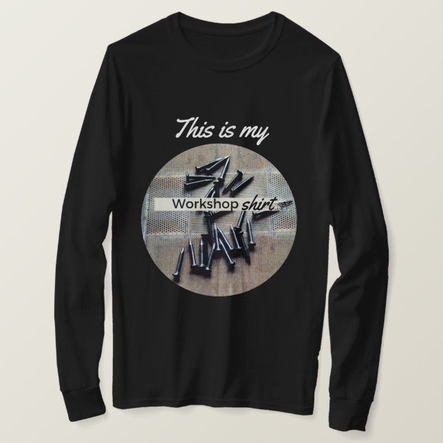 T-shirt Mon atelier Garage Shed Man Cave Outils (Design devant)