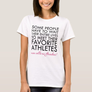 T-shirt Mon athlète préféré m'appelle Grand-mère T-Sh
