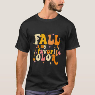 T-shirt Mon Automne Ma Couleur Préférée Feuilles D'automne