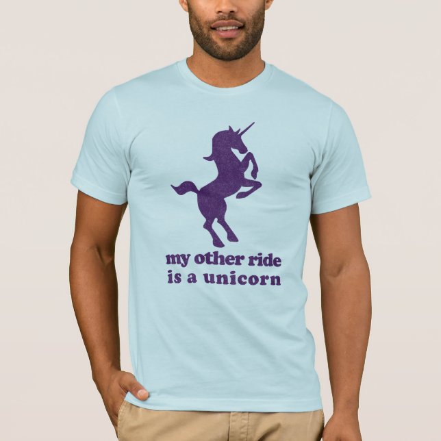 T-shirt Mon Autre Balade Est Une Unicorne Drôle (Devant)
