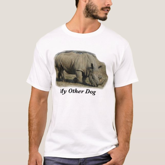 T-shirt Mon autre - chien (rhinocéros) (Devant)
