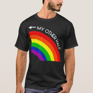 T-shirt Mon autre couple mi-gai Rainbow Pride Cool LGBT A