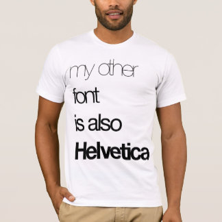 T-shirt Mon autre police (noir sur le blanc)