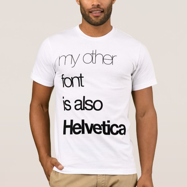 T-shirt Mon autre police (noir sur le blanc) (Devant)
