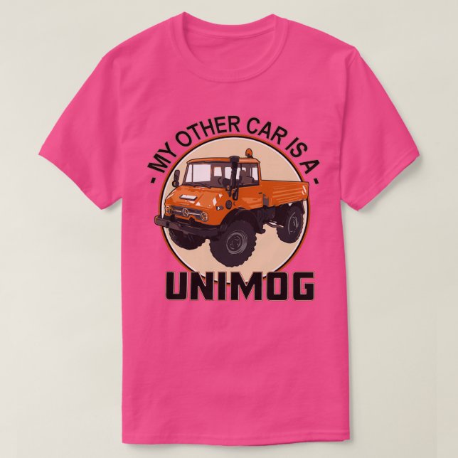 T-shirt Mon autre voiture est Unimog Orange (Design devant)