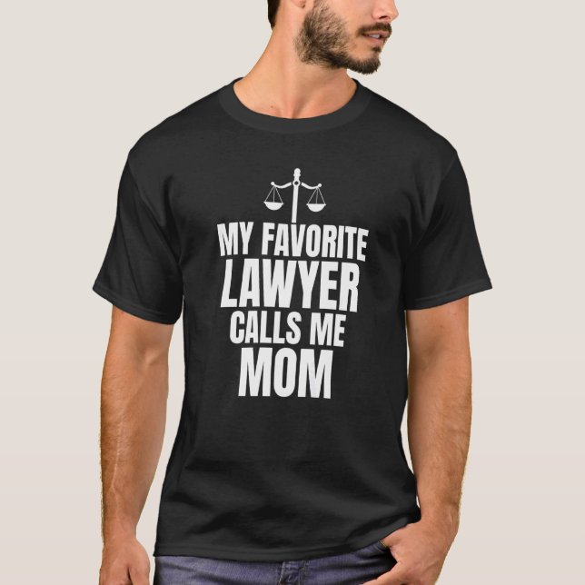 T-shirt Mon Avocat Favori M'Appelle Maman Avocat Maman (Devant)