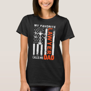 T-shirt Mon avocat favori m'appelle Papa Usa Drapeau Père