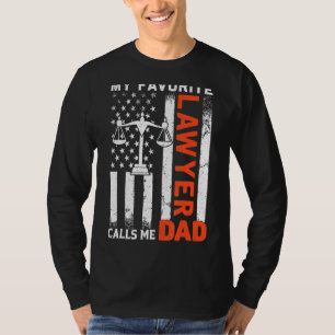 T-shirt Mon avocat favori m'appelle Papa Usa Drapeau Père