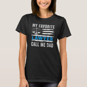 T-shirt Mon avocat favori m'appelle Papa Usa Drapeau Père