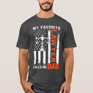 T-shirt Mon avocat préféré m'appelle papa drapeau américai