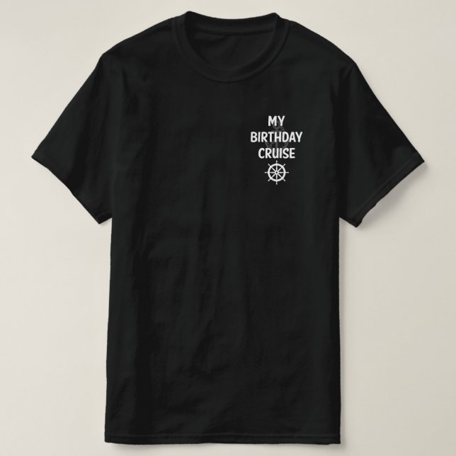 T-shirt Mon bateau de croisière d'anniversaire (Design devant)