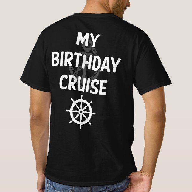 T-shirt Mon bateau de croisière d'anniversaire (Dos)